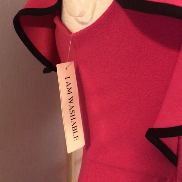 Fuchsia pink ruffle dress size 8 - Picture 5 of 5